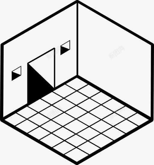 房间隔间书桌图标svg_新图网 https://ixintu.com 书桌 住宿 地板 房间 隔间