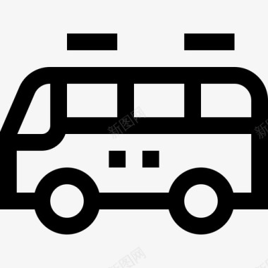 公共汽车运输和物流直达图标图标