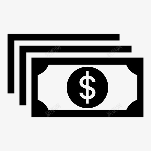 美元纸币钞票货币图标svg_新图网 https://ixintu.com 美元 美元纸币 货币 金融业务和银行业务 钞票
