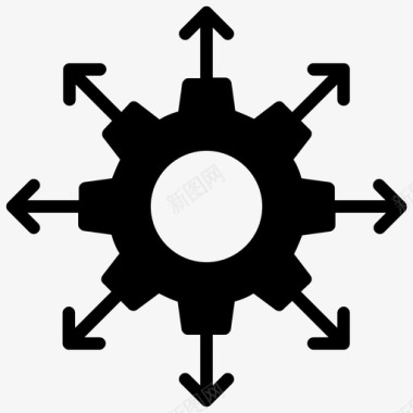 自动化自动化解决方案齿轮图标图标