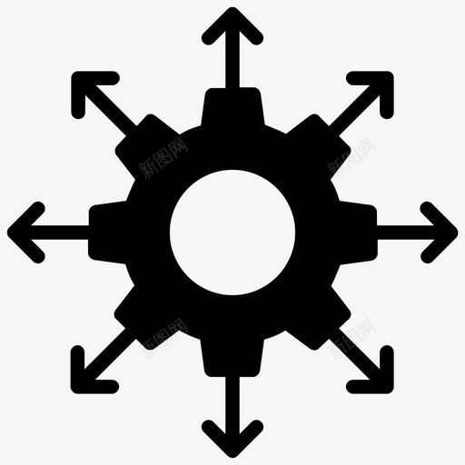 自动化自动化解决方案齿轮图标svg_新图网 https://ixintu.com 增长黑客字形图标 工程 机制 自动化 自动化解决方案 设置 齿轮