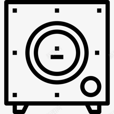 扬声器计算机与技术3线性图标图标