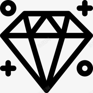 钻石游戏21直线型图标图标
