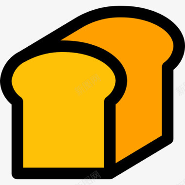 面包食品72线性颜色图标图标