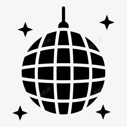 迪斯科灯球装饰图标svg_新图网 https://ixintu.com 球 聚会 聚会标志 装饰 迪斯科灯