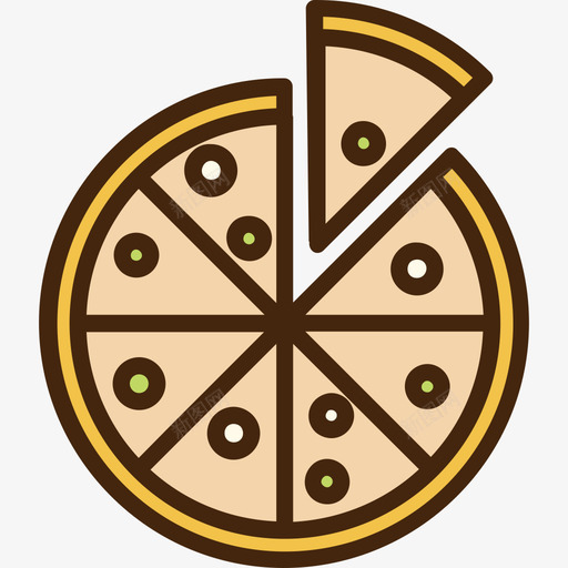 披萨披萨3原色图标svg_新图网 https://ixintu.com 原色 披萨 披萨3