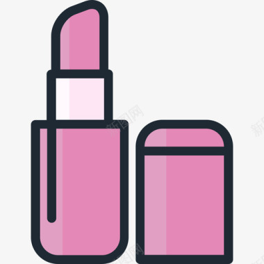 唇膏女人与美丽2线性颜色图标图标