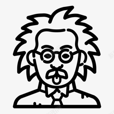 爱因斯坦教育智力图标图标