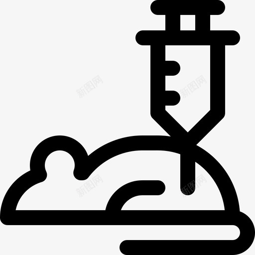 小鼠化学18线性图标svg_新图网 https://ixintu.com 化学18 小鼠 疾病小鼠 线性