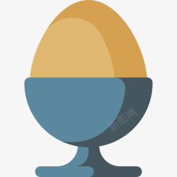 扁蛋煮蛋食品甜点扁蛋图标高清图片