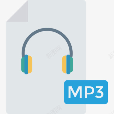 Mp3音乐音频和视频平板图标图标