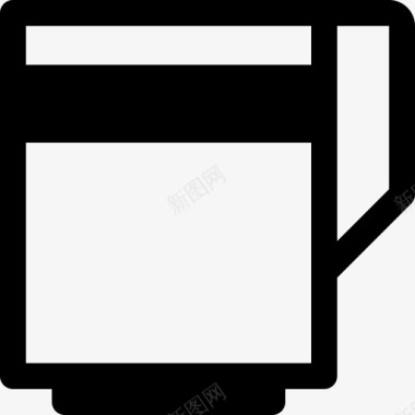 杯子食物和饮料8线性图标图标