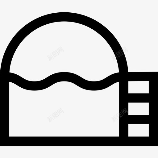 冰屋房屋类型6线性图标svg_新图网 https://ixintu.com 冰屋 房屋类型6 线性