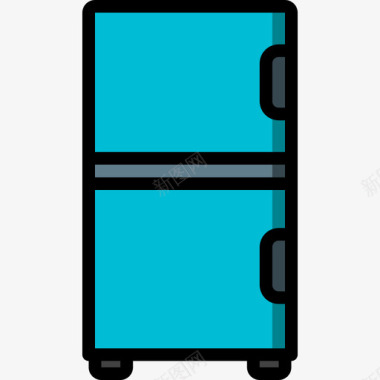 冰箱家用电器5线性颜色图标图标