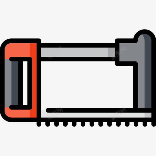 锯管道工工具和元件2线颜色图标svg_新图网 https://ixintu.com 管道工工具和元件2 线颜色 锯