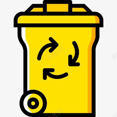 回收站生态42黄色图标图标