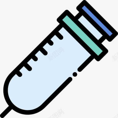 注射器医学院2号线性颜色图标图标