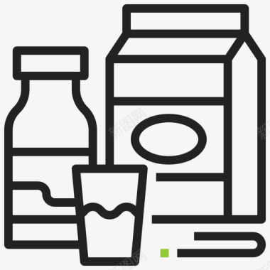 采购产品牛奶饮料套装食品图标图标