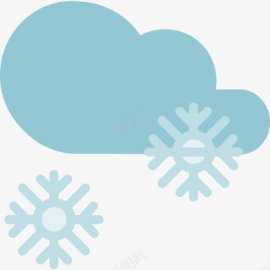 下雪天气预报平坦图标图标
