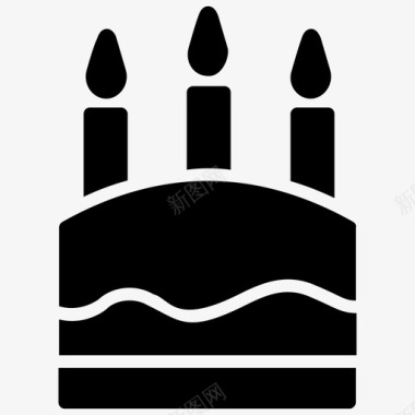生日蛋糕庆祝蛋糕甜点图标图标