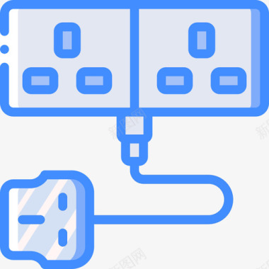 插座家用电器4蓝色图标图标