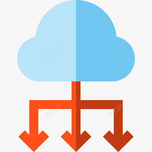 云计算数据库和服务器2扁平图标svg_新图网 https://ixintu.com 云计算 扁平 数据库和服务器2