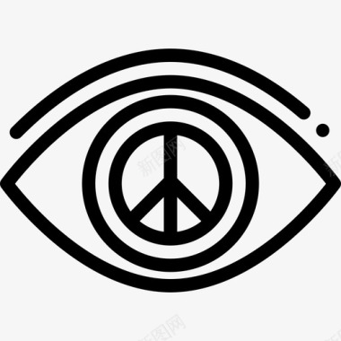 眼睛和平人权7直系图标图标