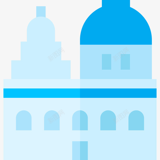 蓝色穹顶教堂纪念碑15座平坦图标svg_新图网 https://ixintu.com 平坦 纪念碑15座 蓝色穹顶教堂