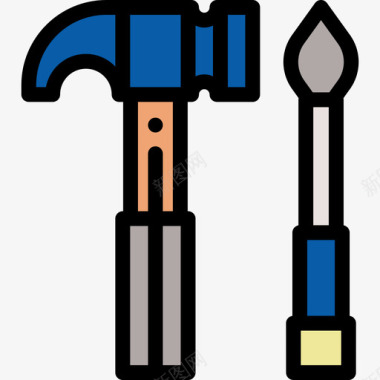 工具工程6线颜色图标图标