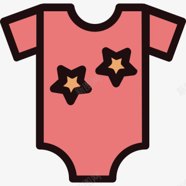 睡衣宝贝47线性颜色图标图标