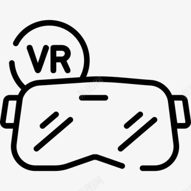 增强现实虚拟现实31线性图标图标