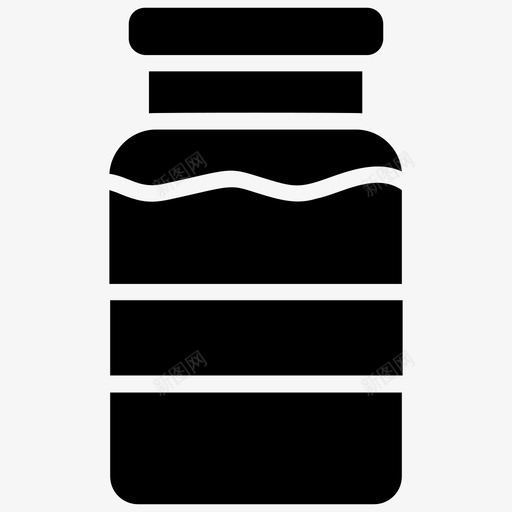 罐子食物字形标图标svg_新图网 https://ixintu.com 罐子 食物字形矢量图标