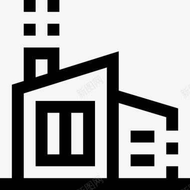 房屋建筑物和房地产图标图标