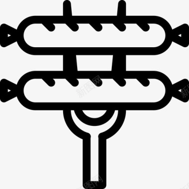 香肠文化社区2线性图标图标
