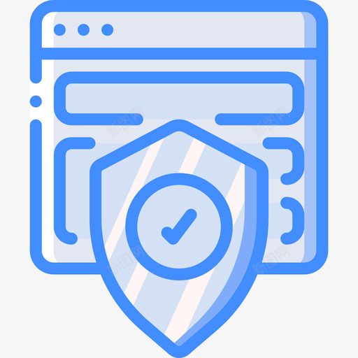 浏览器数据安全9蓝色图标svg_新图网 https://ixintu.com 数据安全9 浏览器 蓝色