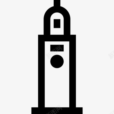 钟楼纪念碑17直线形图标图标