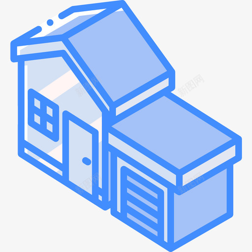 Houserealestate59蓝色图标svg_新图网 https://ixintu.com House realestate59 蓝色