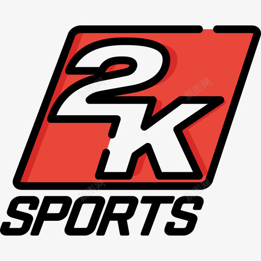2kSports视频游戏徽标2线性颜色图标svg_新图网 https://ixintu.com 2kSports 线性颜色 视频游戏徽标2
