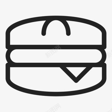 汉堡牛肉薯条图标图标
