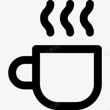 咖啡厨房32线性图标图标