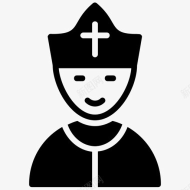 教皇天主教徒教皇帽子图标图标