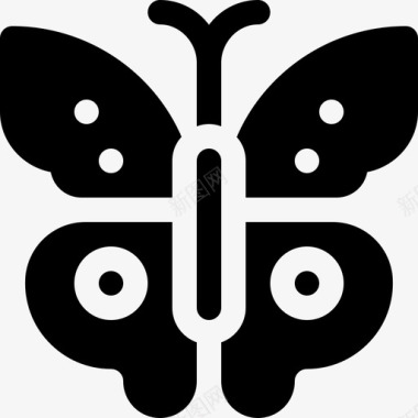 蝴蝶自然36填充图标图标