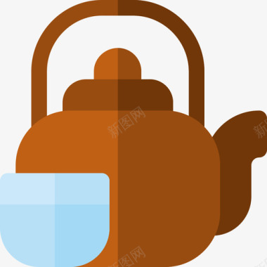 茶壶中餐7扁平图标图标