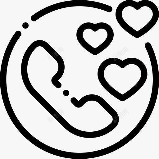 电话约会应用程序8线性图标svg_新图网 https://ixintu.com 电话 约会应用程序8 线性