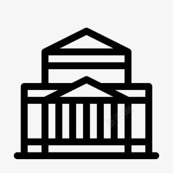 宫殿轮廓宫殿建筑博物馆图标高清图片