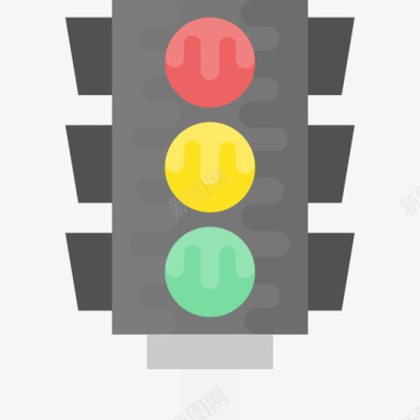 交通灯运输50平图标图标