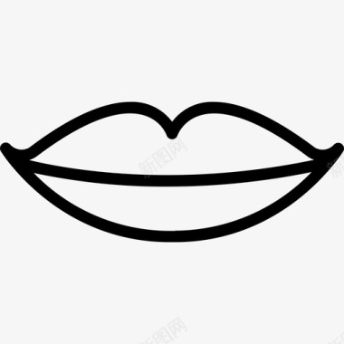 嘴唇美丽37直线型图标图标