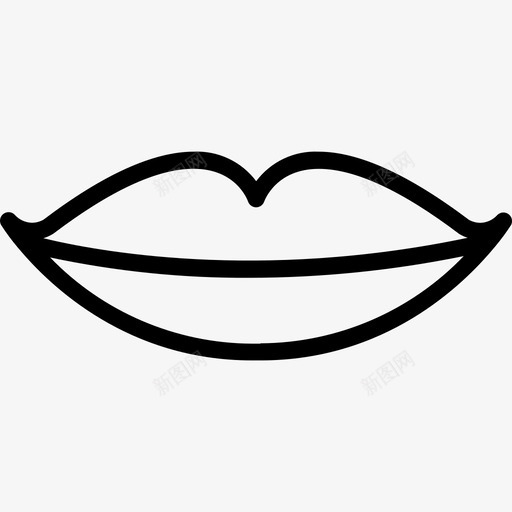 嘴唇美丽37直线型图标svg_新图网 https://ixintu.com 嘴唇 直线型 美丽37