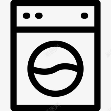 洗衣机酒店和服务2直列式图标图标