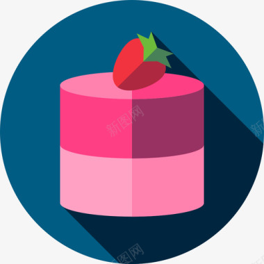 蛋糕甜点和糖果扁平图标图标